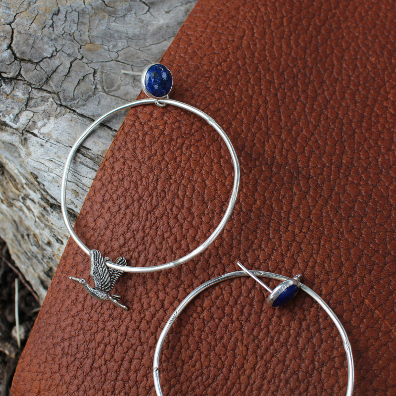 Lapis Goose Hoops