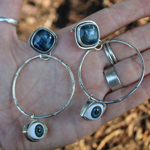 Kyanite Seeing Eye Hoops