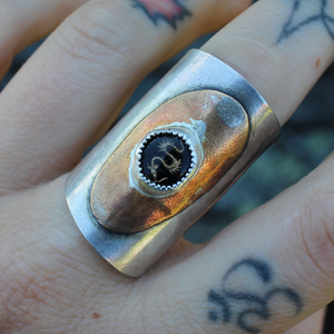 Dragon Spoon Ring (steel & brass)