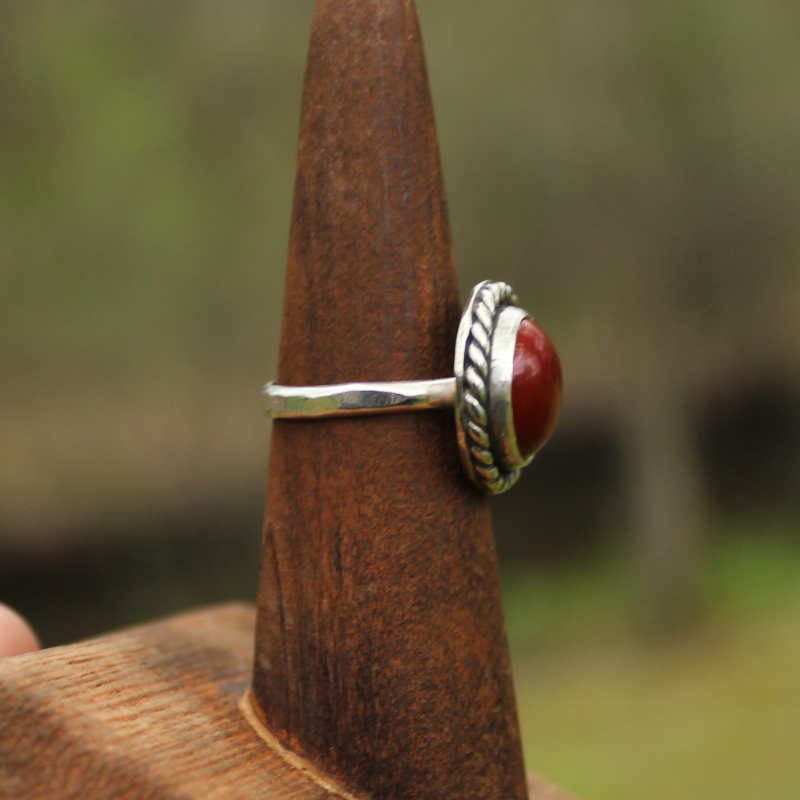 Tiny Twist Mookaite Ring